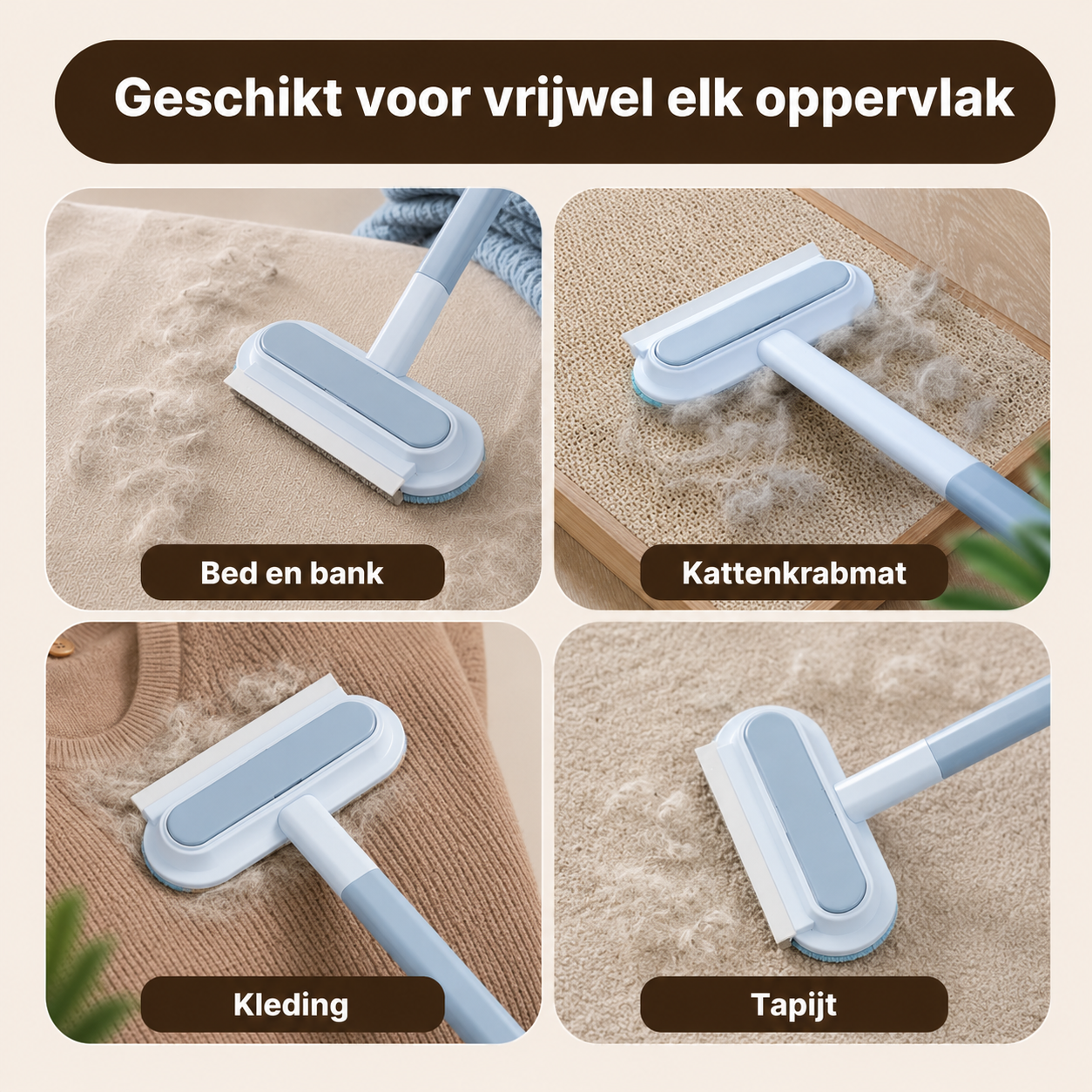 VachtSwipe™ Pro – Herbruikbare Huisdierhaar Verwijderaar